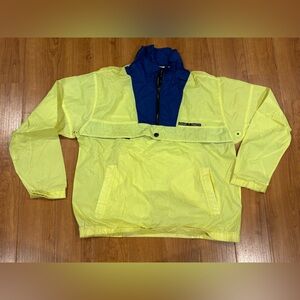 OP Yellow and Blue Windbreaker Jacket